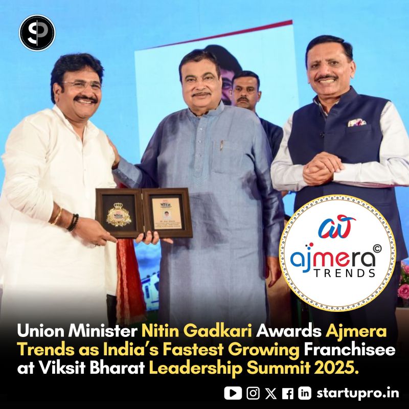Union Minister Nitin Gadkari Honours Ajmera Trends Ajay Ajmera